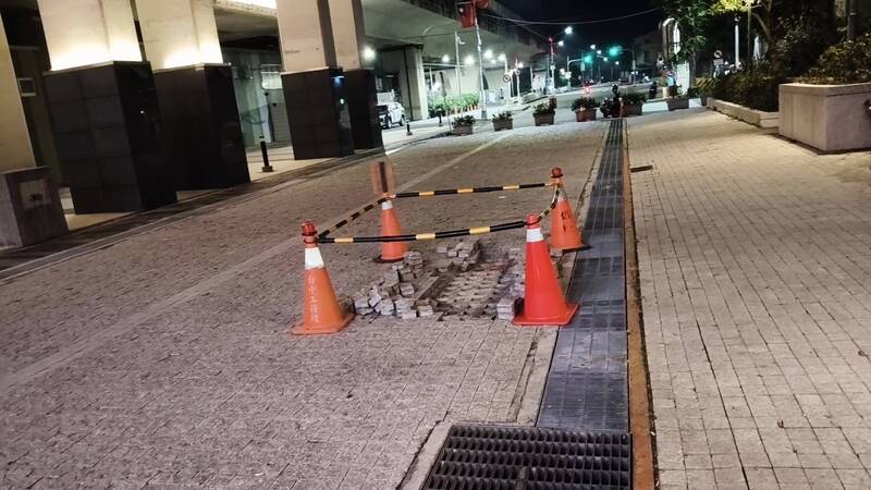 網傳豐原轉運中心地層下陷 中市府：主體無虞、徒步區沉陷