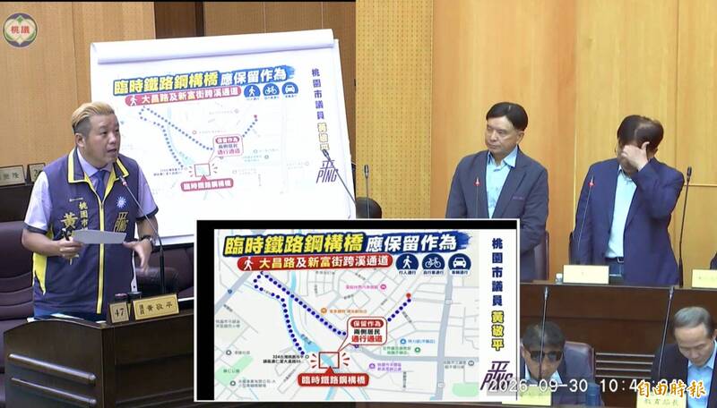 台鐵平鎮車站通車倒數 黃敬平呼籲保留施工鋼構便橋