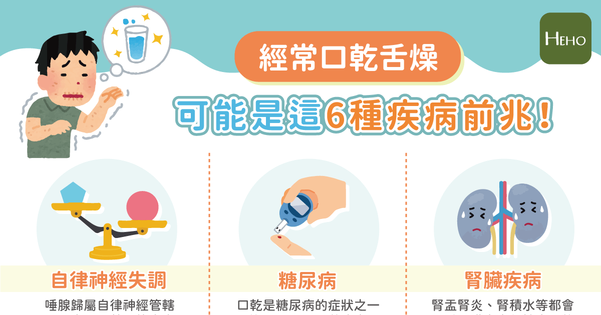 狂喝水還是口乾舌燥？小心！這可能是糖尿病、自律神經失調等 6 大疾病警訊