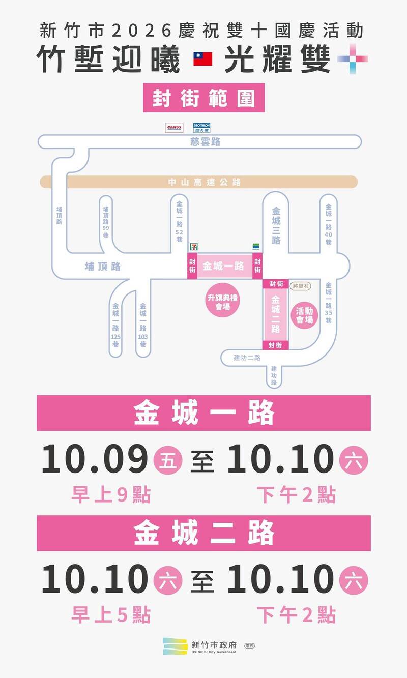 竹市雙十國慶升旗10/10登場 乘車、交管資訊一次看