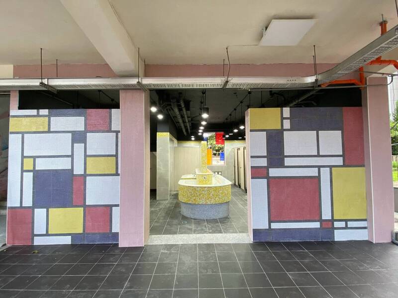 八德國中蒙德里安風格性別友善廁所啟用 打造藝術與包容的校園空間