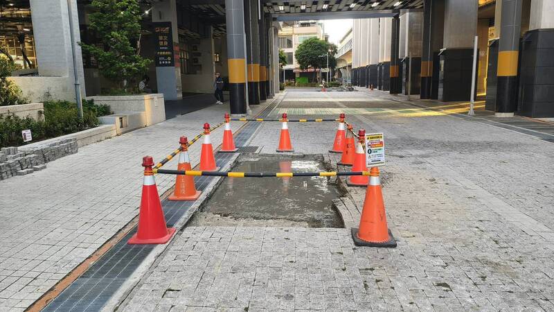 豐原轉運站附近街道下陷 交通局：已完成填補