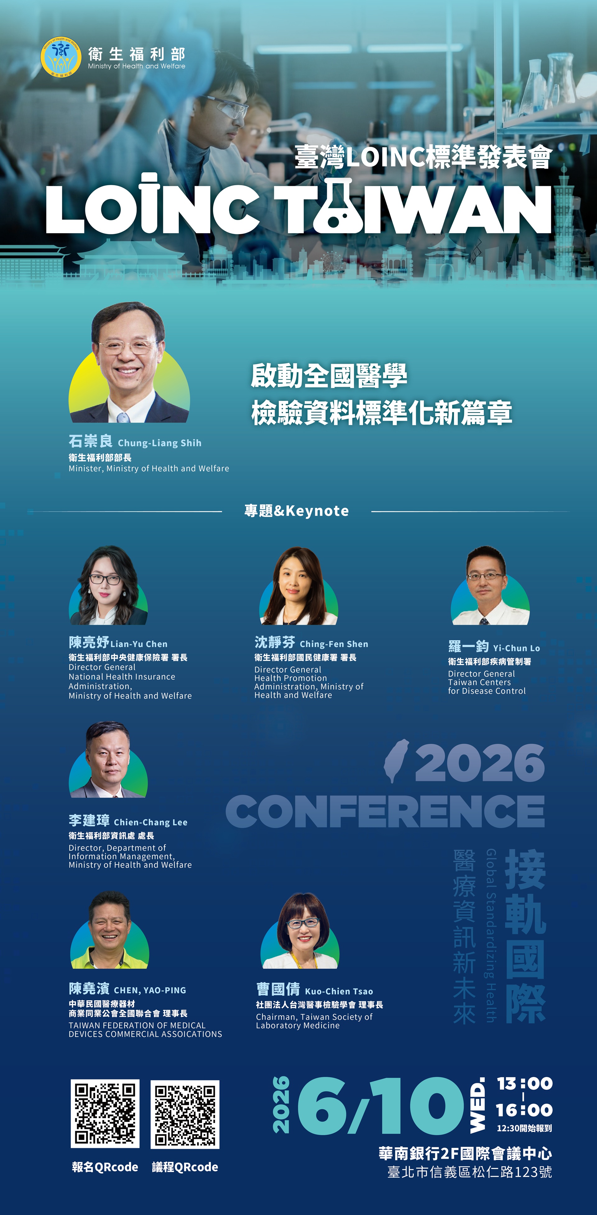 啟動全國醫學檢驗資料標準化新篇章，臺灣LOINC標準發表會