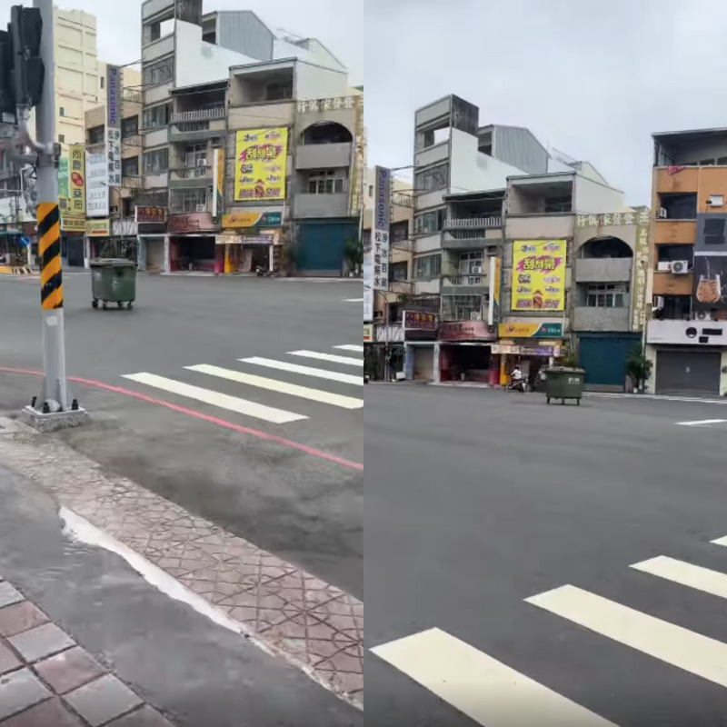 垃圾車也無人駕駛？台南「薔」風吹 子母車自己先去避難畫面曝