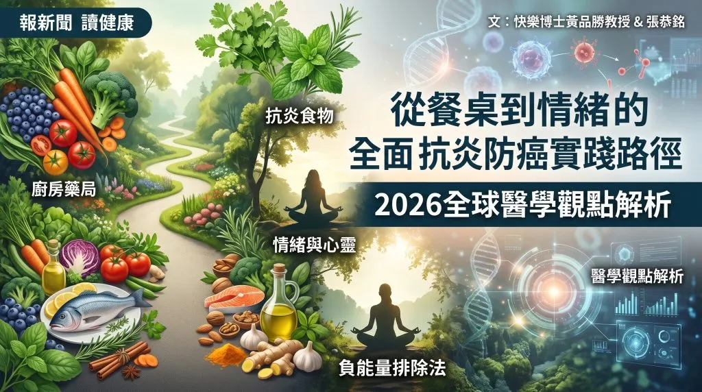 從餐桌到情緒的全面抗炎防癌實踐路徑2026全球醫學觀點解析 with 報新聞 讀健康 - 蕃新聞