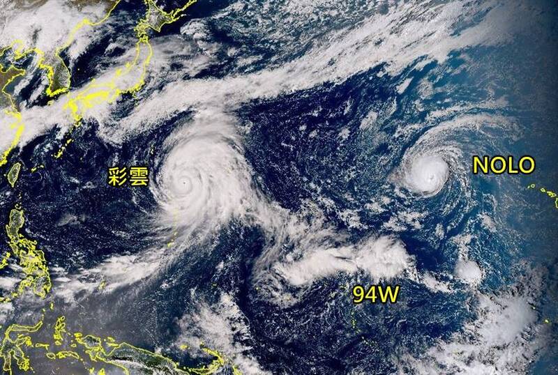 三颱共舞？ 彩雲變胖轉強颱、小熊颱風將生成 還有颶風跨界來