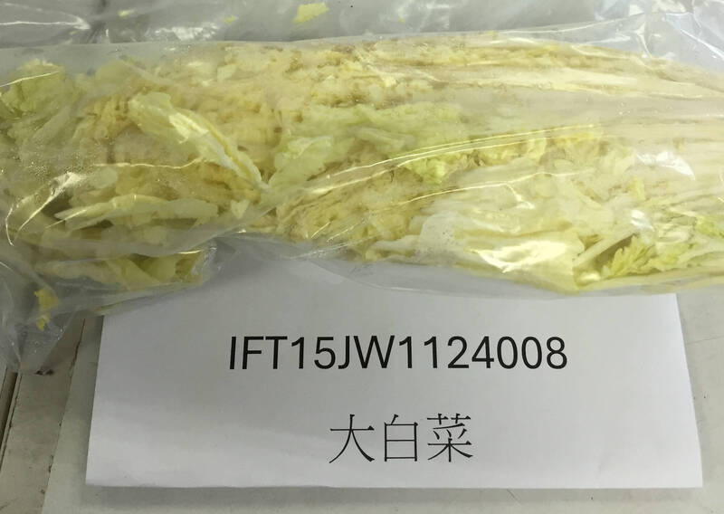 憂中國福馬林白菜洗產地 食藥署查獲1.89萬公斤違規