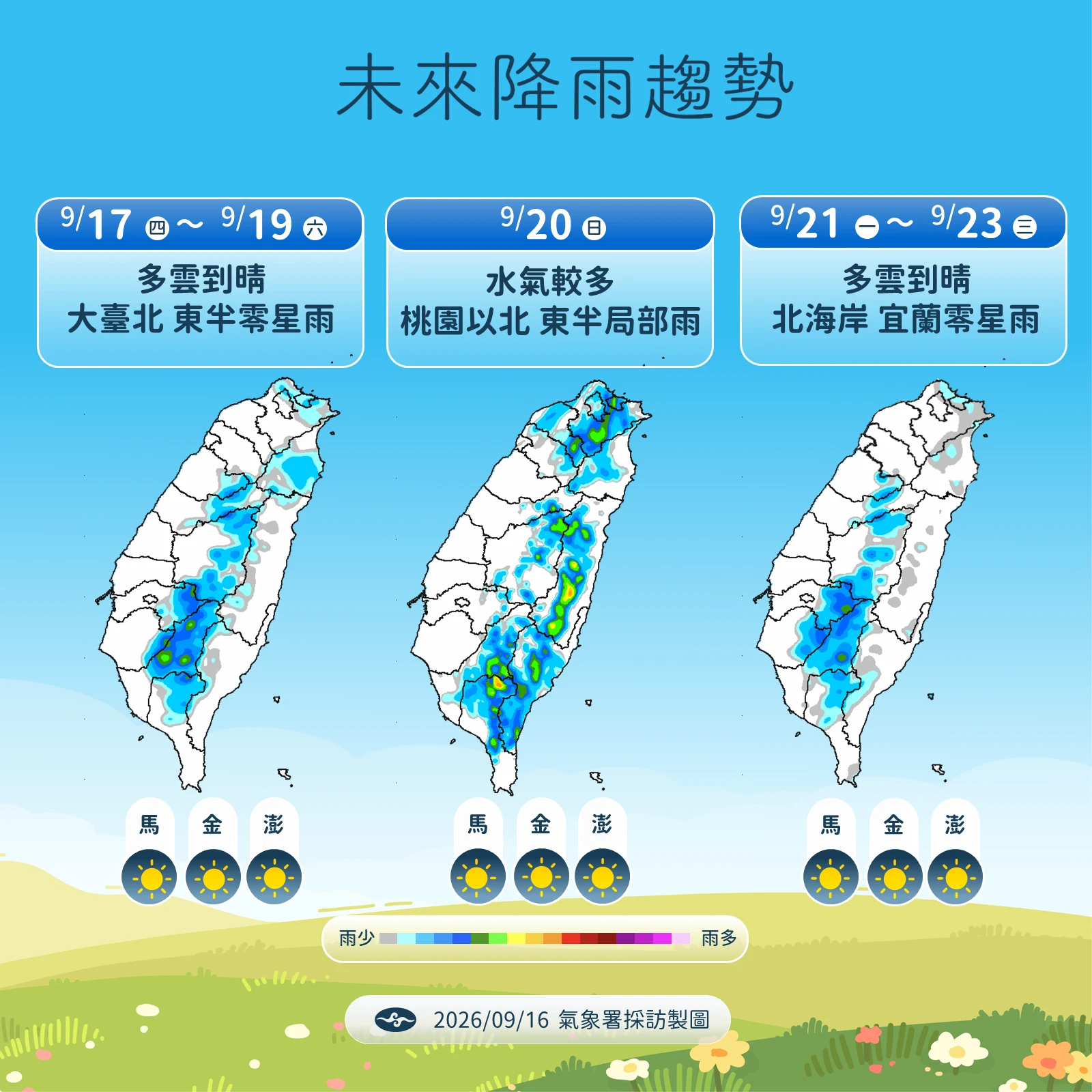 【一週天氣】杜鵑颱風將生成直撲日本 台灣明起東北季風減弱轉濕涼
