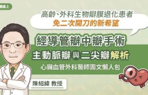 高齡、外科生物瓣膜退化患者免二次開刀的新希望