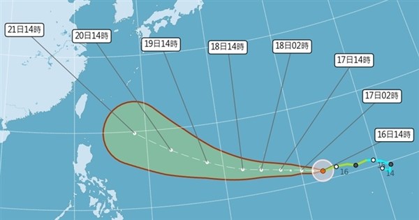 颱風薔琵估24小時內增強為中颱　影響台灣程度待觀察