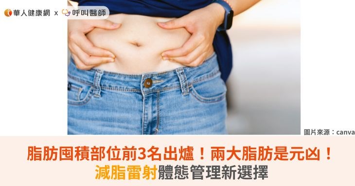 脂肪囤積部位前3名出爐！兩大脂肪是元凶！減脂雷射體態管理新選擇