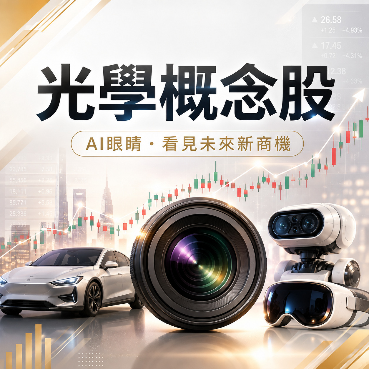 AI機器人、車載鏡頭夯什麼？光學概念股，一文看懂AI「眼睛」供應鏈受惠股