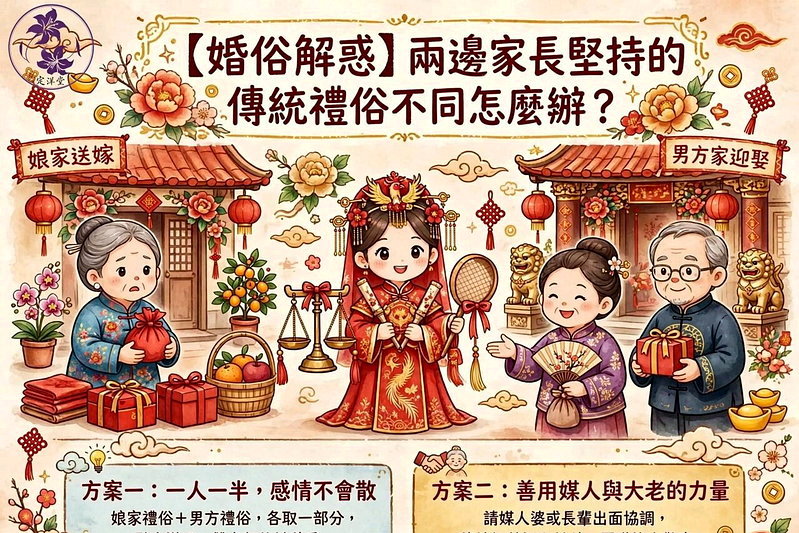 【婚俗解惑】兩邊家長堅持的傳統禮俗不同怎麼辦？