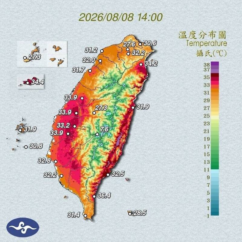 馬祖南竿氣象站測得站史最高溫37度  氣象署揭原因