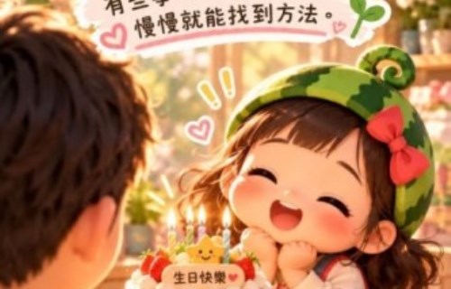 10月14日生日快樂，小西瓜送上祝福信