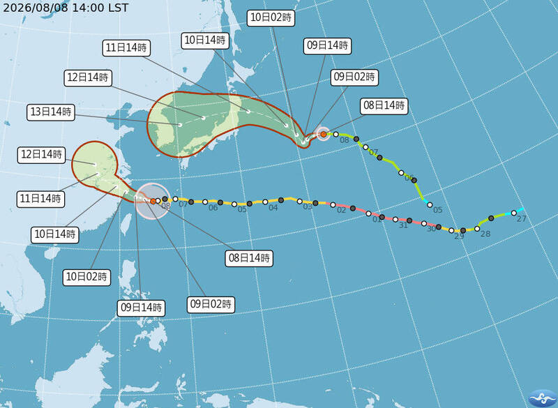 中部以北進入白海豚「風雨搖滾區」 明晚中南部注意間歇雨