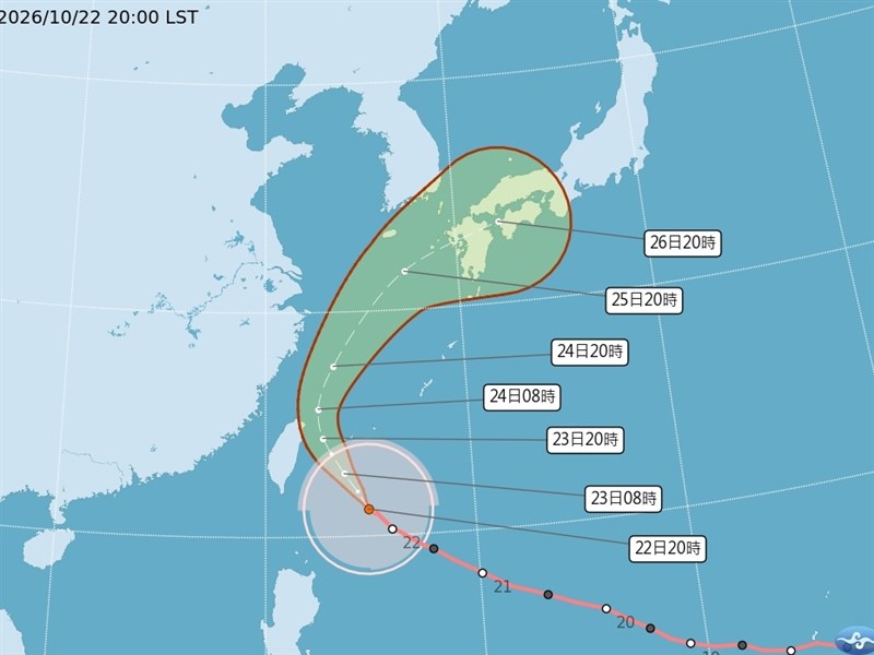 颱風薔琵再減弱　十級風暴風半徑縮小至140公里[影]