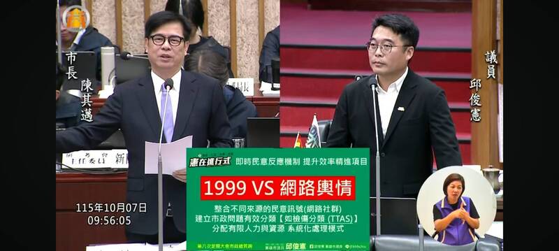高市議員追蹤城市AI    陳其邁：燈塔計畫10月底發表成果