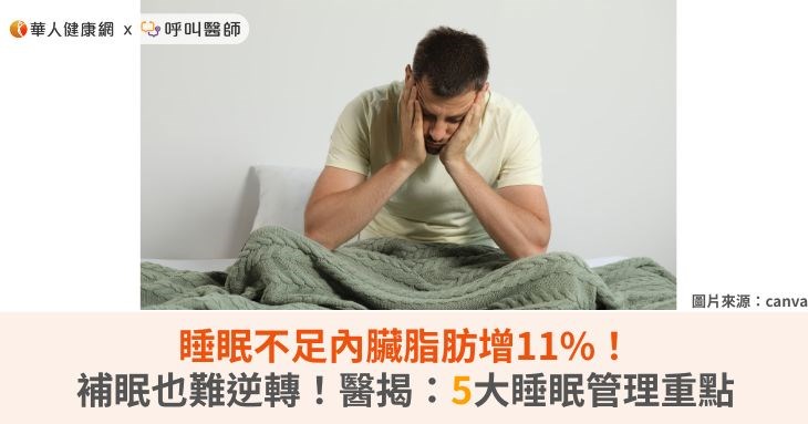 睡眠不足內臟脂肪增11%！補眠也難逆轉脂肪堆積，醫揭：5大睡眠管理重點