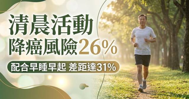 研究指清晨活動或降癌風險26% 配合早睡早起差距達31% - bastillepost.com