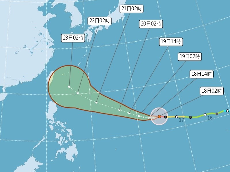 吳德榮：颱風薔琵強度10/19達顛峰　估以強颱撲台