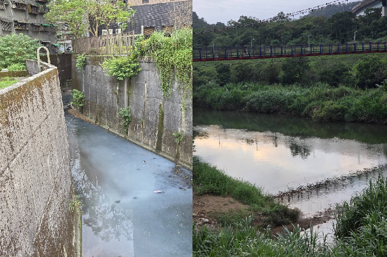 基隆河龍門大排驚見白色污水 不影響供水