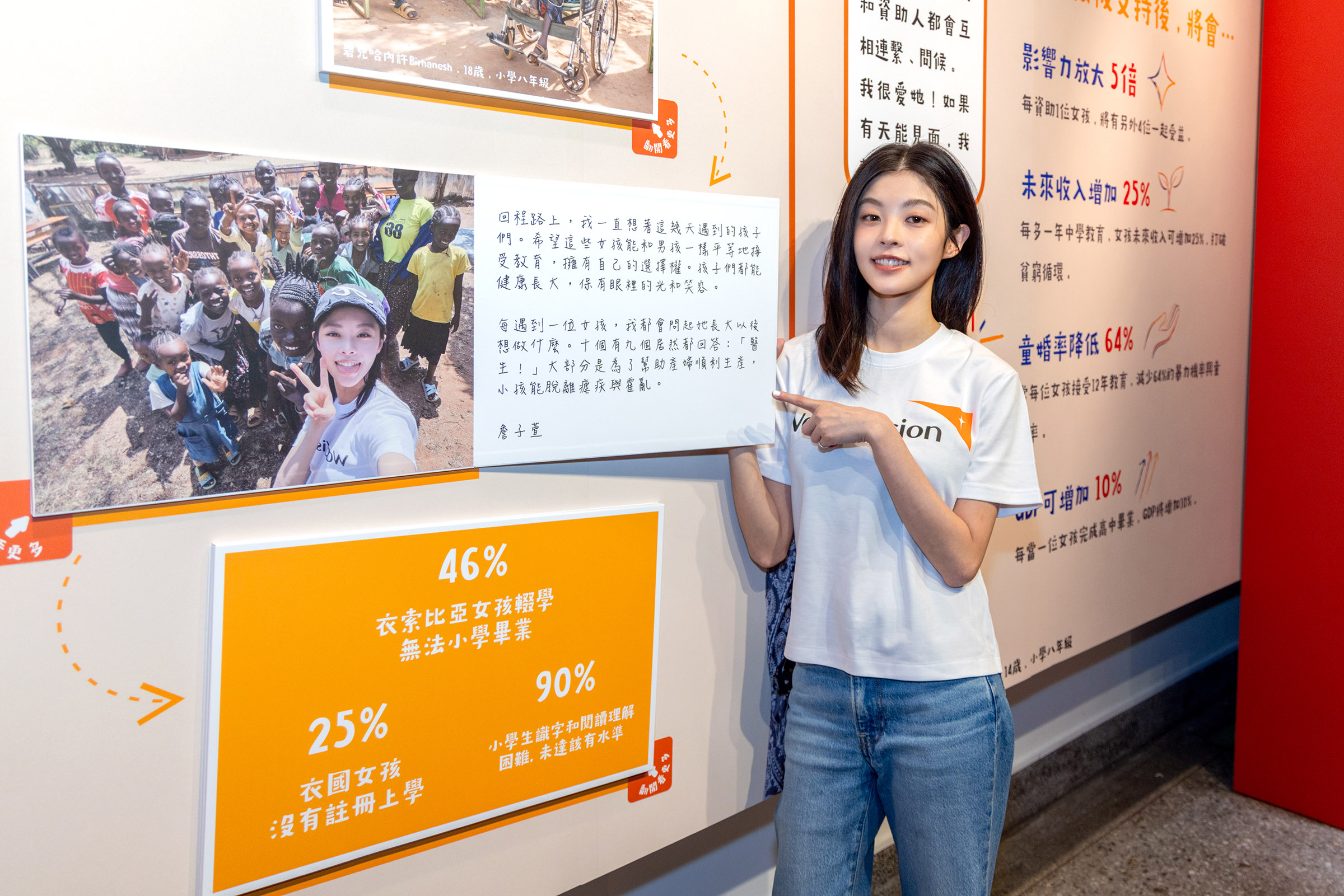 詹子萱走入非洲見證生命震撼　資助1000女孩故事展登場!
