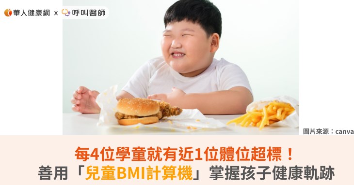 每4位學童就有近1位體位超標！善用「兒童BMI計算機」掌握孩子健康軌跡