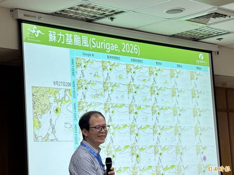 AI掌握舒力基颱風中秋不來？ 氣象署：關鍵大腦仍是預報員