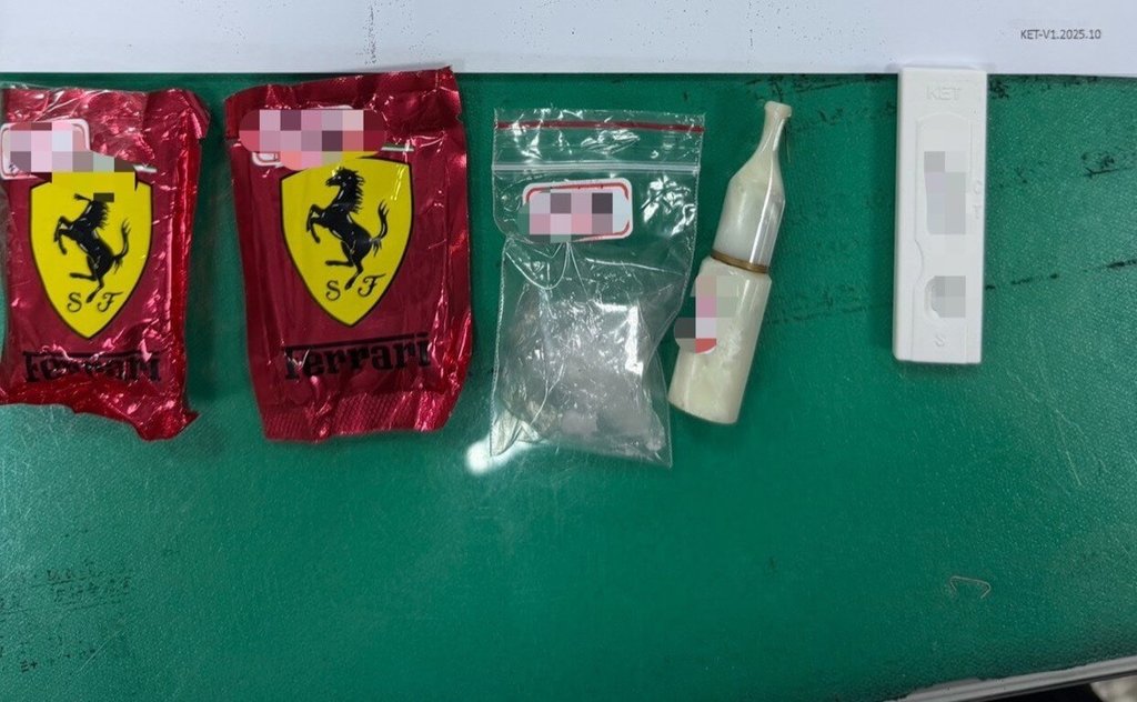 自撞電桿唾液檢出愷他命陽性 警查獲毒品送辦