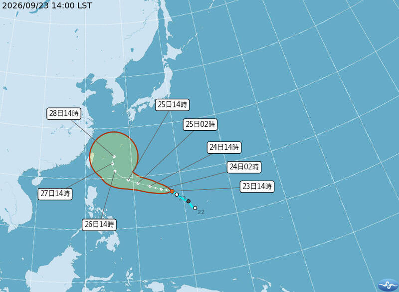 舒力基颱風最快明生成！估中颱之姿靠近台灣 下週一北台轉雨
