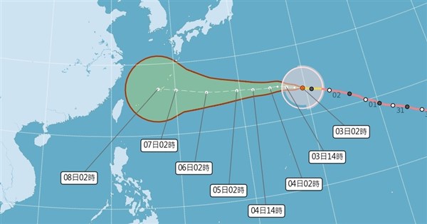 吳德榮：颱風白海豚逼近　7日起外圍環流影響台灣
